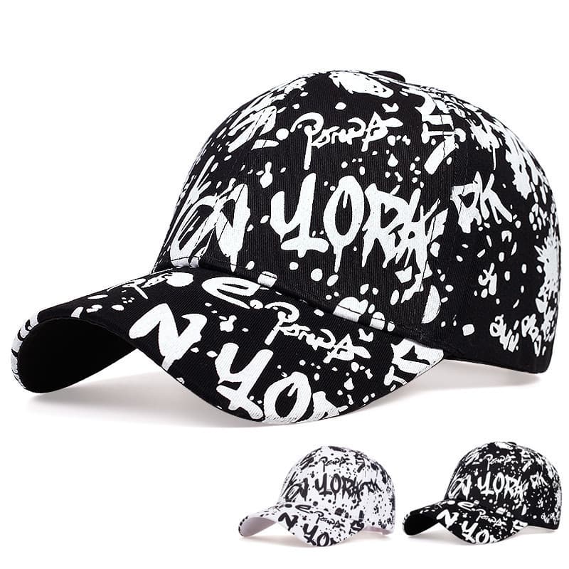 Letras graffiti Impresso Boné De Beisebol Moda Ao Ar Livre Algodão Pai Chapéu casual Esportes hip-hop Chapéus Homens E M