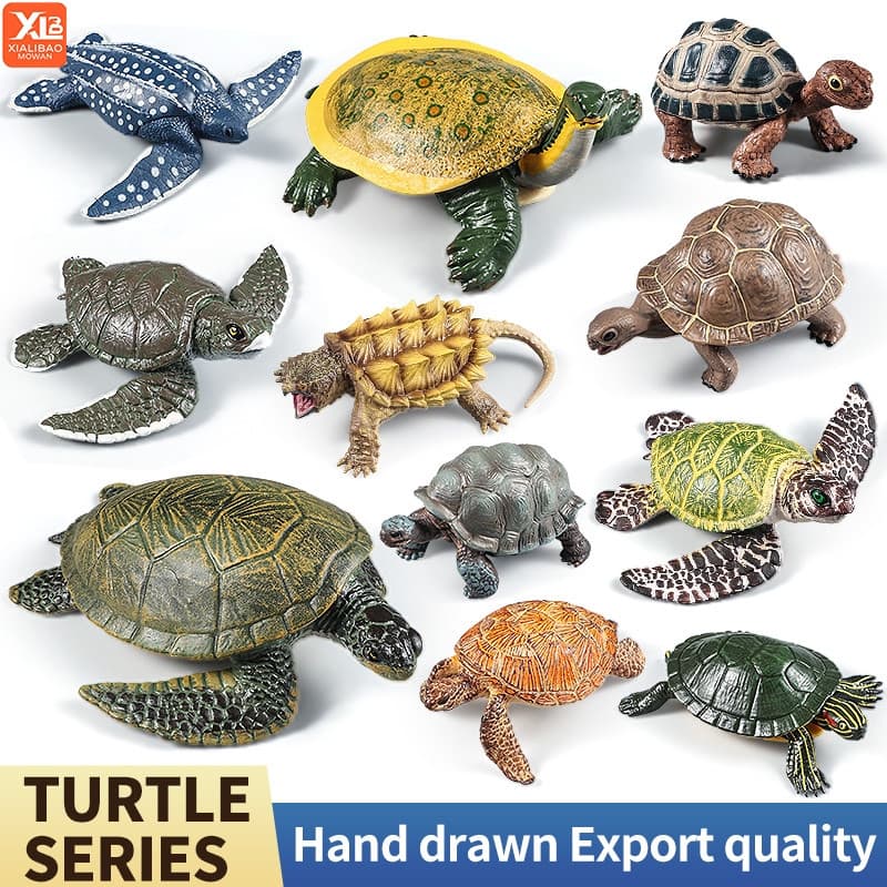 Vida Marinha Simulado Animais Sólidos Tartaruga Modelo Figuras De Ação PVC Educação Kid Toy Gifts