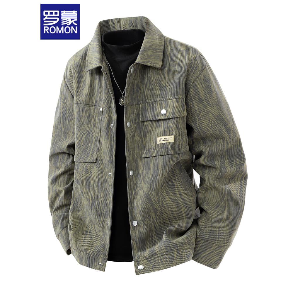 Lomon primavera jaqueta masculina primavera outono novo estilo Casual solto macacão topo masculino All-Match na moda jaq