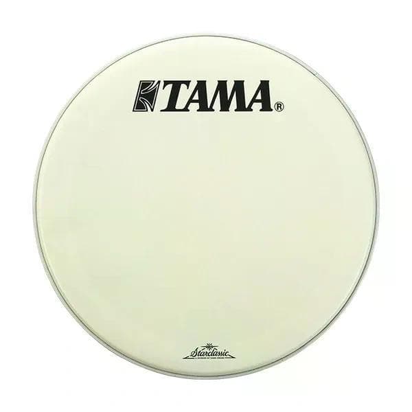 Pele de Bumbo Tama Starclassic 20¨ CT20BMOT by Remo resposta branca envelhecida com muffle abafador