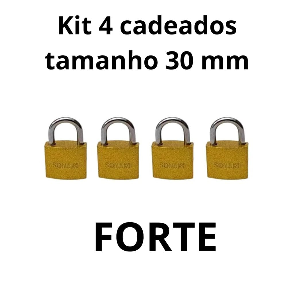 Super Kit 4 Cadeados Tamanho 30 forte para tudo Comprem Aqui