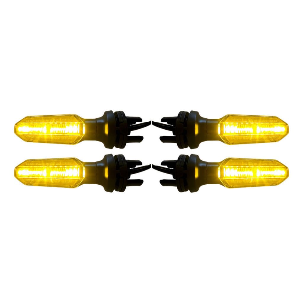 Kit 4 Piscas Led Modelo Twister 250 - Compatível Honda Cg 160 Strart Fan Titan - Encaixe Coxim Lojaagora LOJAAGORA