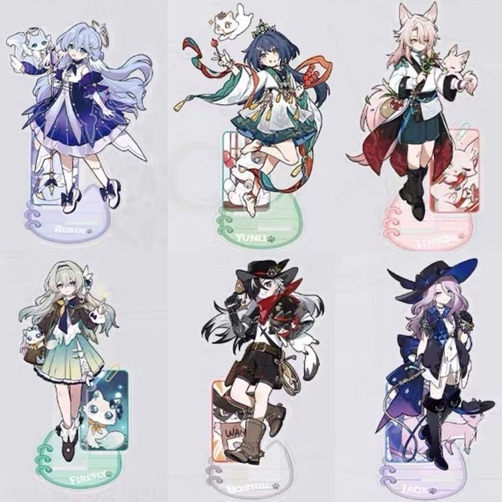 Honkai Star Rail Nova Figura de Acrílico de Gato Pequeno