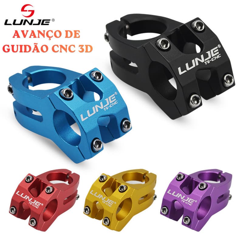 Avanço de Guidão Curto em Alumínio CNC 31,8mm, Leve e Resistente para MTB BMX Bicicleta