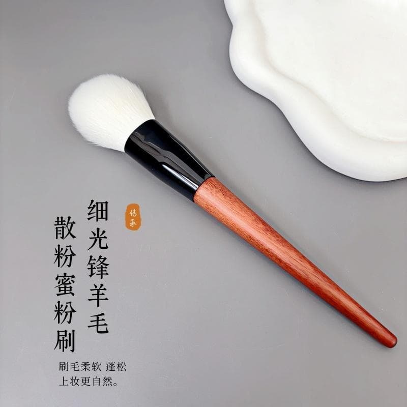 Cangzhou Animal lã fofo pó solto escova pó escova Blush contorno escova maquiagem fixação escova novato profissional