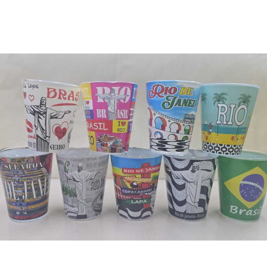 Copo Shot Rio De Janeiro Brasil Doses 50ml Lembrança Coleção RIO Pronta Entrega