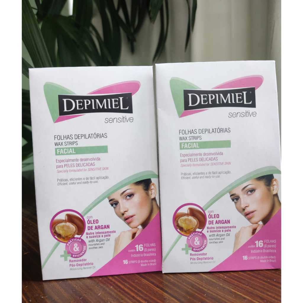 Kit c/ 2 und - Folha Depilatória Facial Sensitive Pronta 16 Folhas - Depimiel