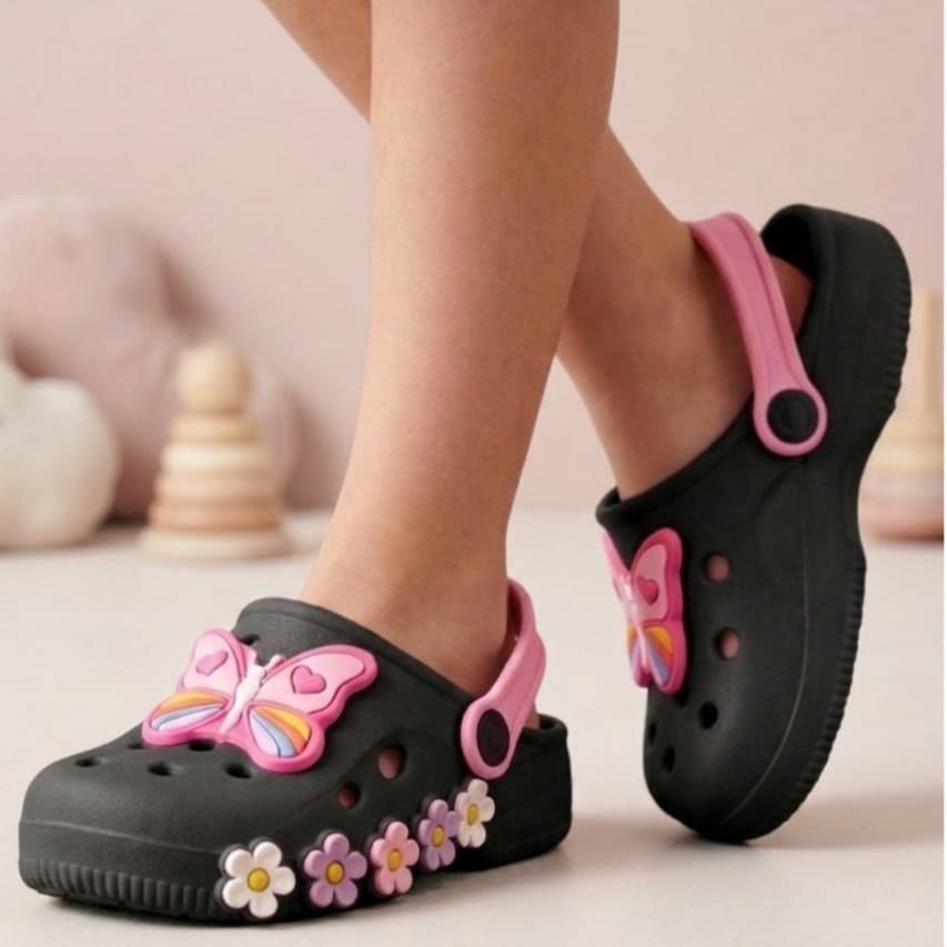 Sandália Infantil Menina Crock Estampa Leve e Macia Babuche Infantil Feminino