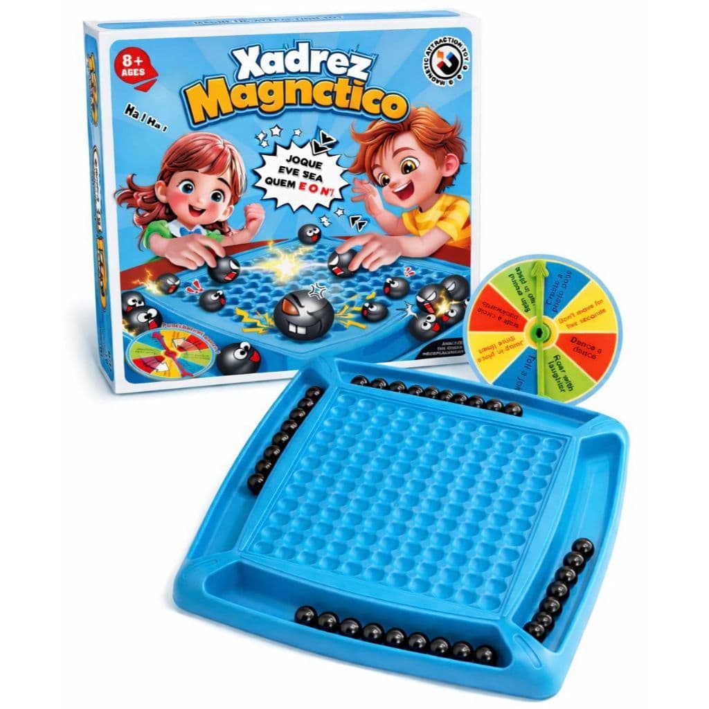 Jogo De Tabuleiro Xadrez Magnético Para Crianças Indução Magnética Brinquedos Educativos 32 Esferas