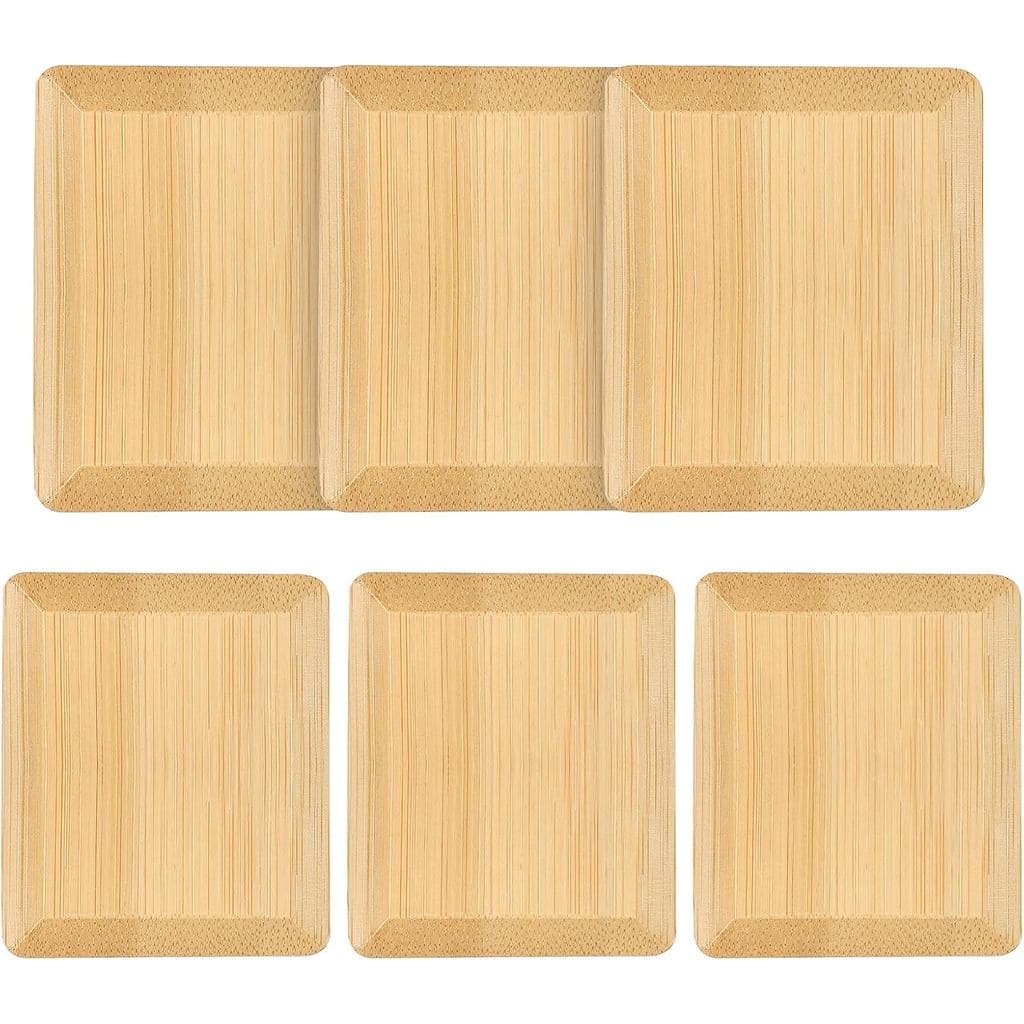 Conjunto de 6 Espátulas de Bambu Natural para Panelas e Frigideiras - Espátula Anti-riscos para Utensílios de Cozinha de