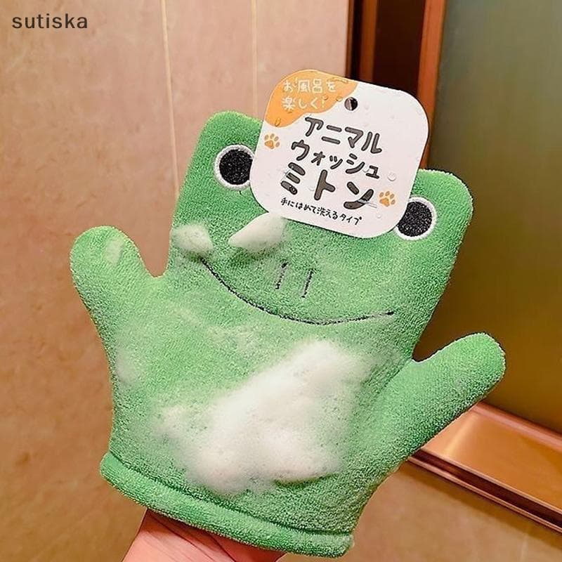 sutiska Japonês Dos Desenhos Animados Esponja Toalha De Banho Luvas Indolor Remoção Lama Esfoliação BR