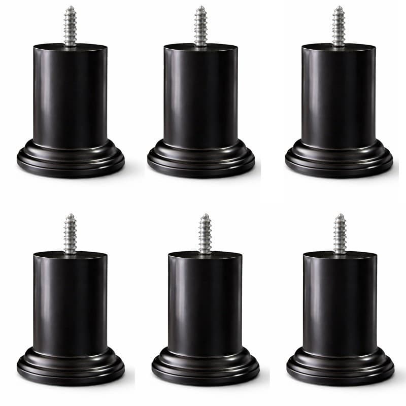 Pé Pezinho Preto C/4 com Unidades para Cama Box 5cm