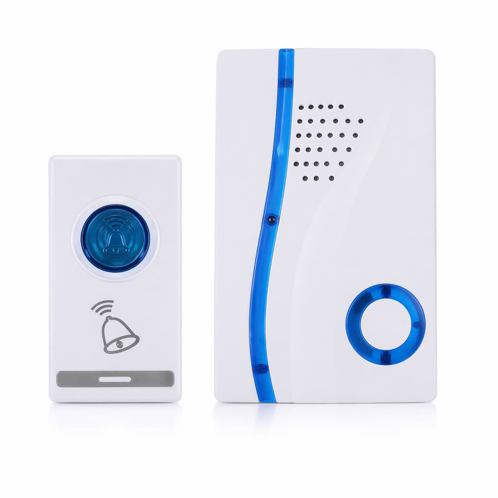 Campainha Sem Fio Resistente 100 Metros Bivolt Com Led Forte Casa Escritório Instala Fácil