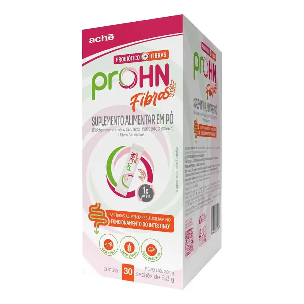 Prohn Fibras 30 Sachês Aché Fibras Alimentares Intestino Regulador Digestivo