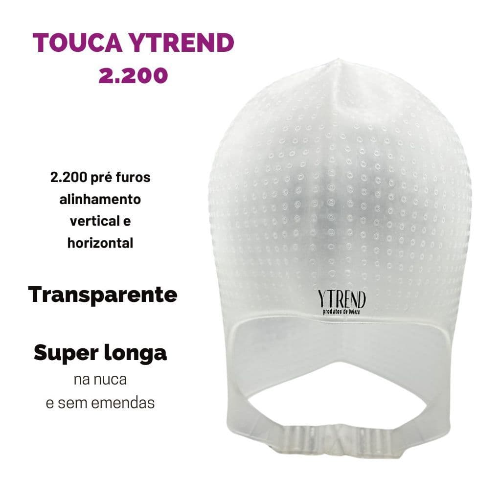 Touca Transparente Luzes Mechas Reflexos Morena Iluminada Romana alinhada 2.200 Furos cobre a Nuca