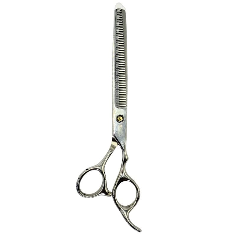 Tesoura Desbaste Profissional 7.0 Prata Umi Aço Inox | Tesoura Dentada Barbeiro Cabeleireiro Desfiar Cabelo Salão Alta