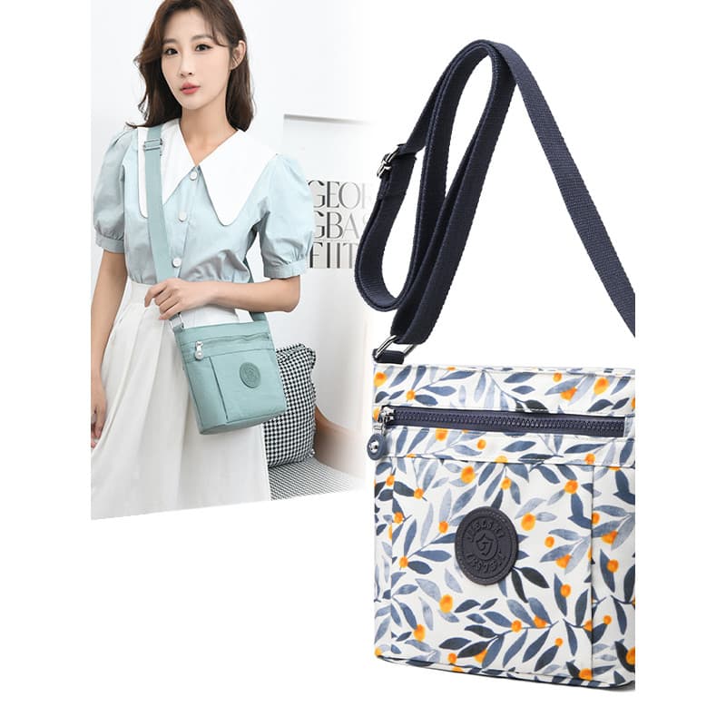 Multi-bolso novo estilo na moda All-Match saco do mensageiro feminino náilon Oxford pano de meia-idade leve