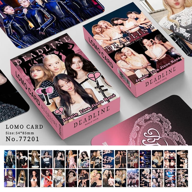 30 Unidades/Caixa BLACKPINK Photocards DEADLINE JUMP KPOP LISA JENNIE ROSE JISOO LOMO Cartão De Coleção