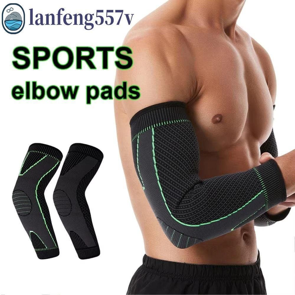 Mangas De Braço De Compressão LANFENG , Cinta De Cotovelo De Fitness De Elastano Elástico , Almofada Respirável De Supor