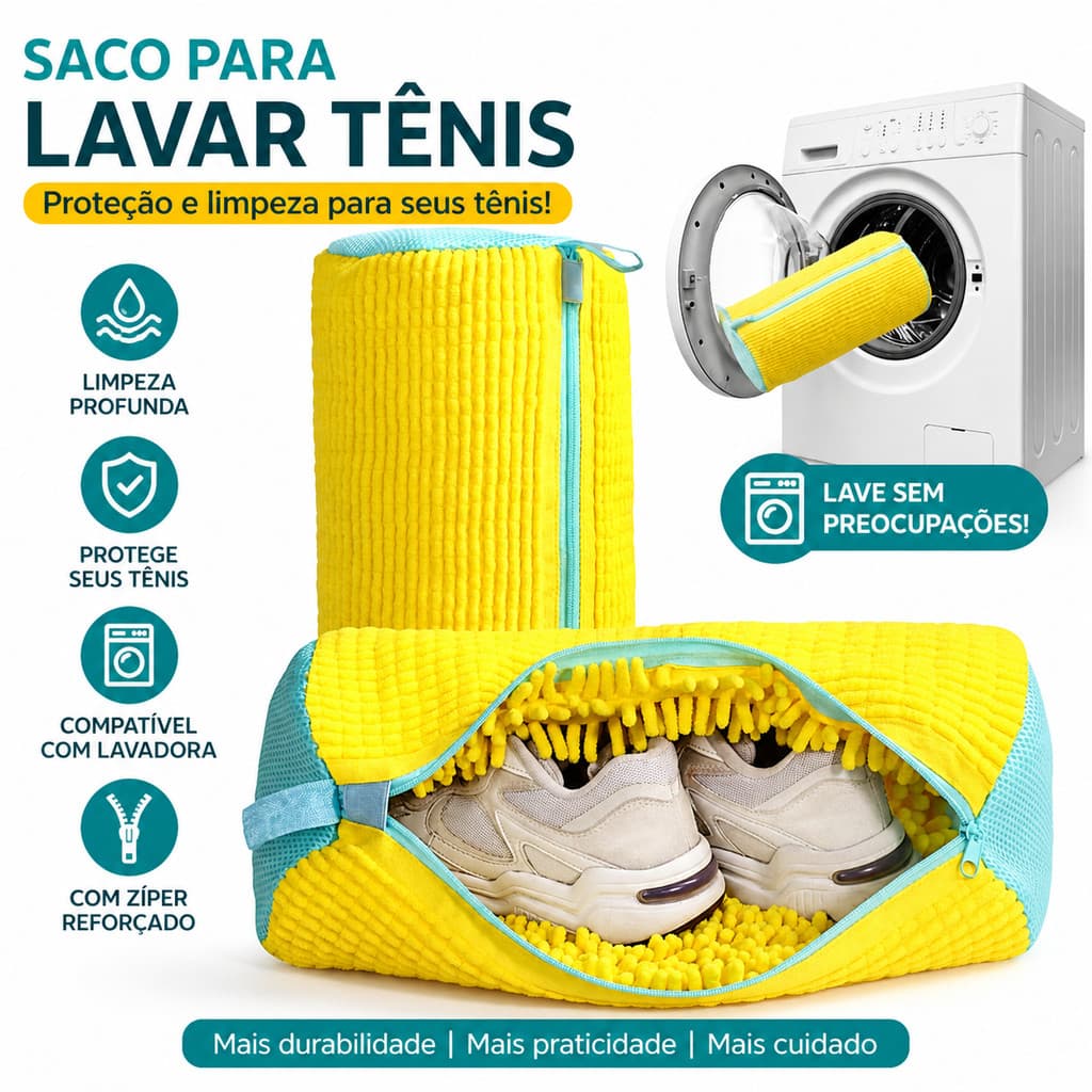 Saco De Lavagem De Sapatos De Malha Anti-Tênis