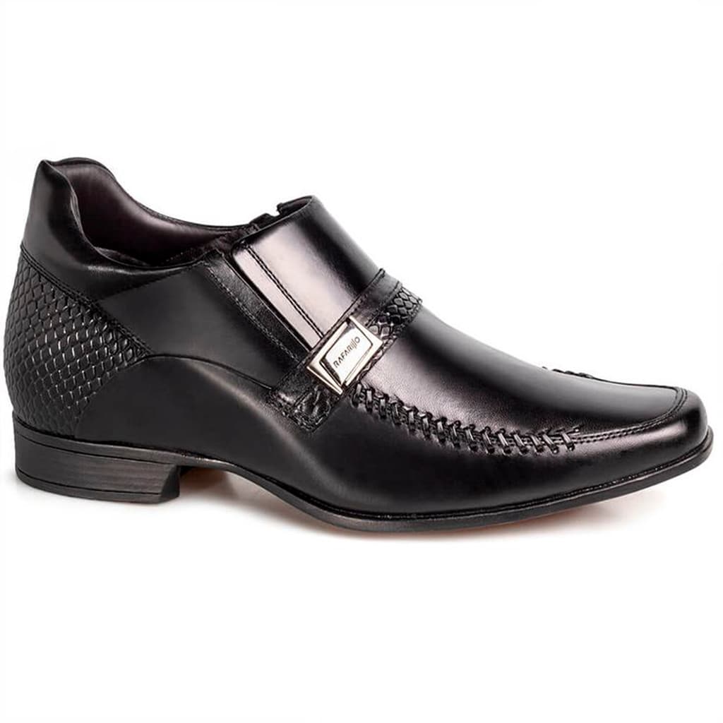 Sapato Social Masculino Rafarillo Couro Legítimo Original Alth Vegas Aumenta Altura 7cm 3269