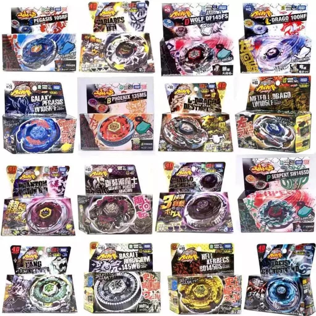 4D Metal Gyro Bey Burst Fusion Spinning Tops Galaxy Fury System Com Lançador De Brinquedos Definidos Para Crianças-Ideal