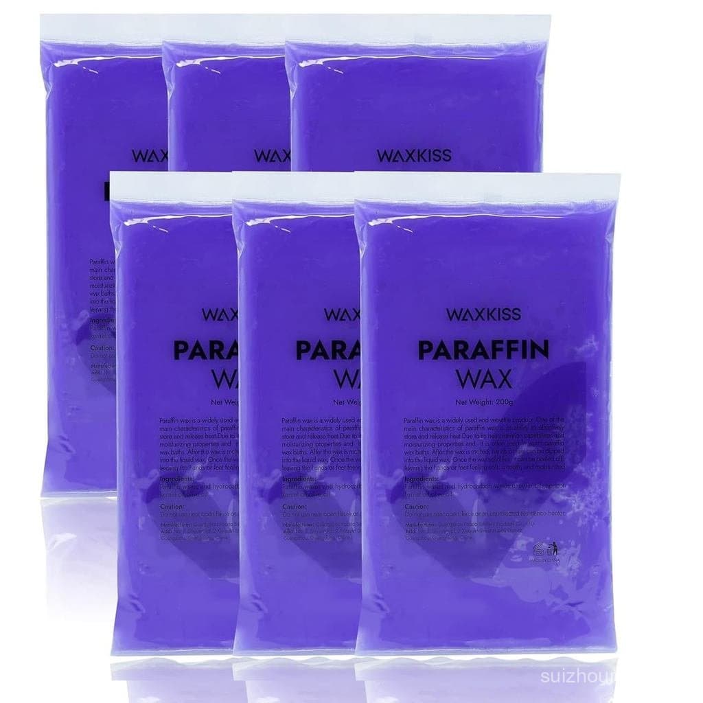 6 pacotes de refis de cera de parafina com aroma de lavanda, cera de parafina para mãos e pés, hidratante para mãos e pé