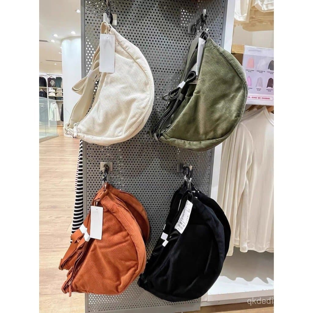 Bolsa Esportiva Casual Feminina, Bolsa Transversal Unissex, Bolsa de Ombro Transversal em Lona Canelada