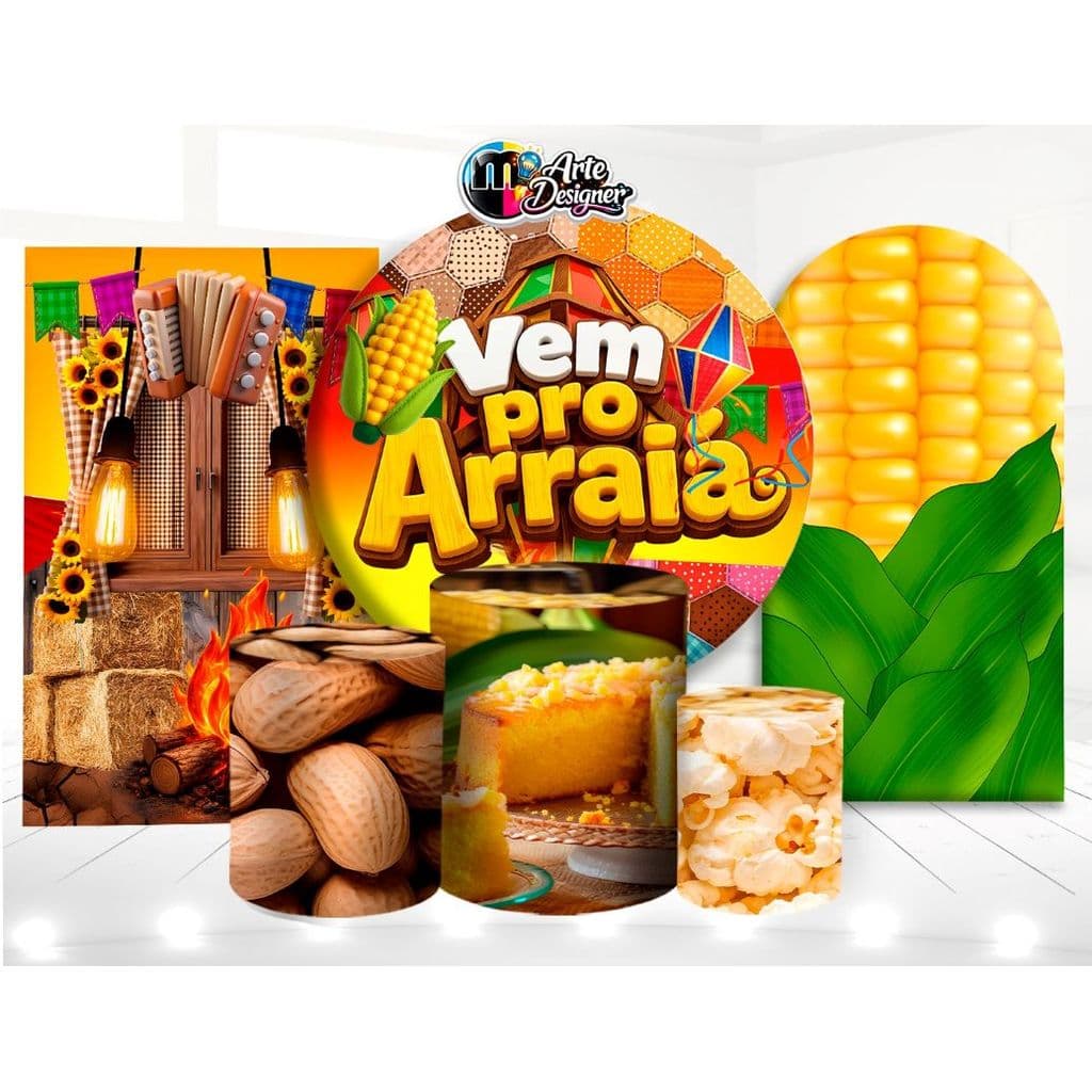 Kit painéis + capas cld tecido subl. ARRAIA SÃO JOÃO DOS SONHOS