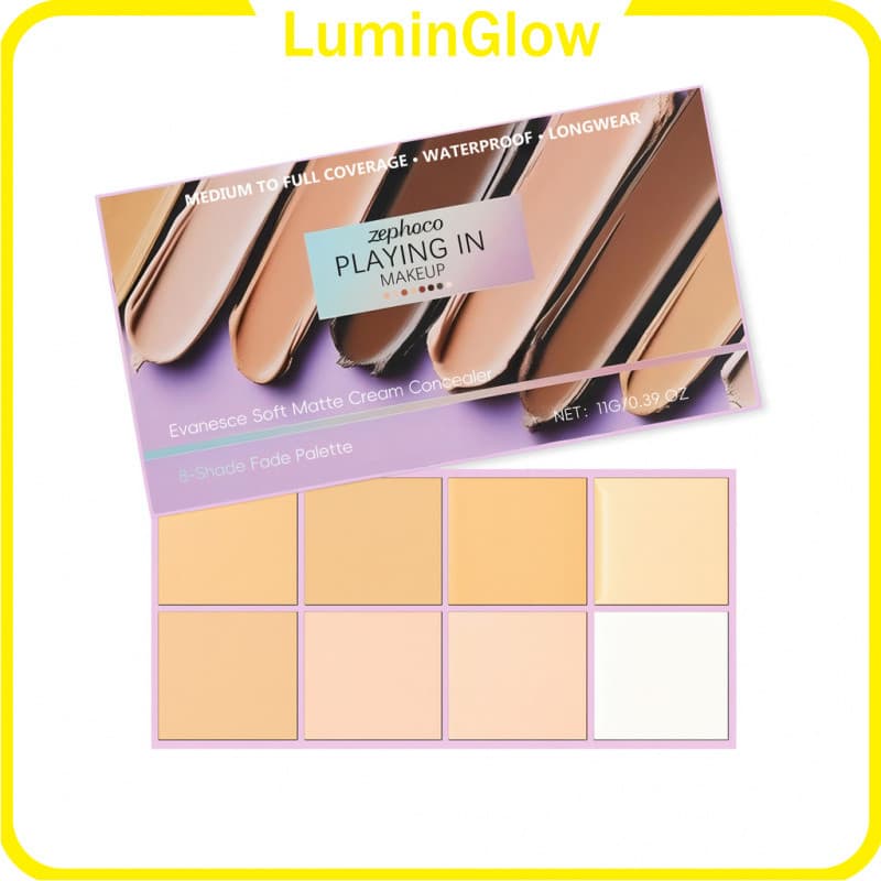 [LuminGlow] Corretivo em Creme Matte Suave Pimby Evanesce, Creme de Cobertura Total à Prova d'Água para Manchas