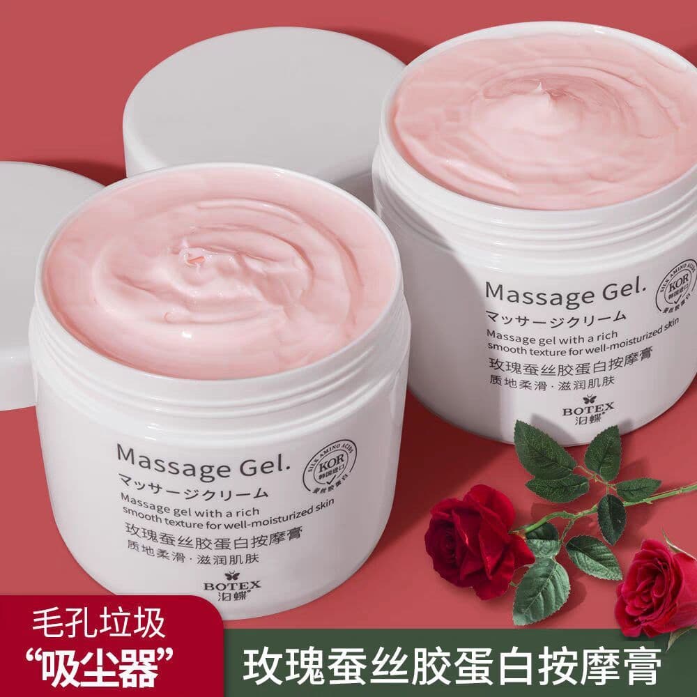Rosa massagem creme facial salão de beleza dedicado facial limpeza profunda poros lixo esfoliante hidratante