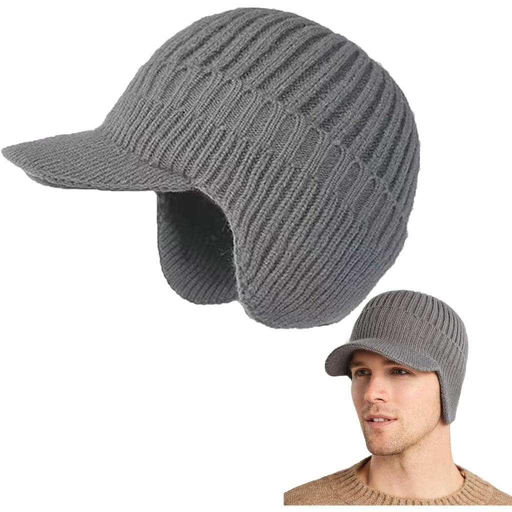 Gorro Unissex Confortável com Aba e Protetores de Orelha