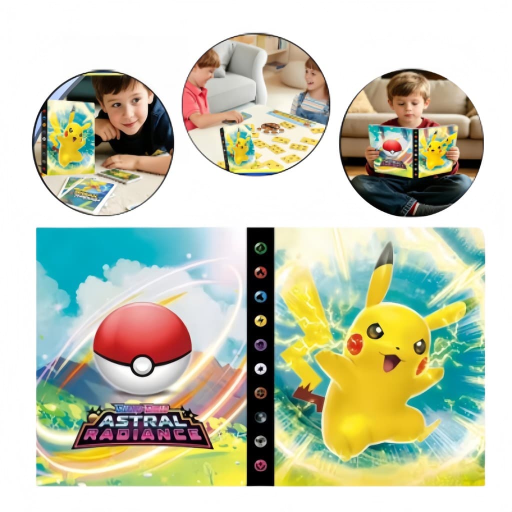 Fichário Pokémon 240 Cartas Porta Cards TCG CCG Capa PVC Impermeável Presente infantil
