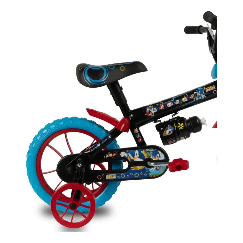 Bicicleta Sonic Aro 12 Verden Bikes Azul e preto Com Rodinhas