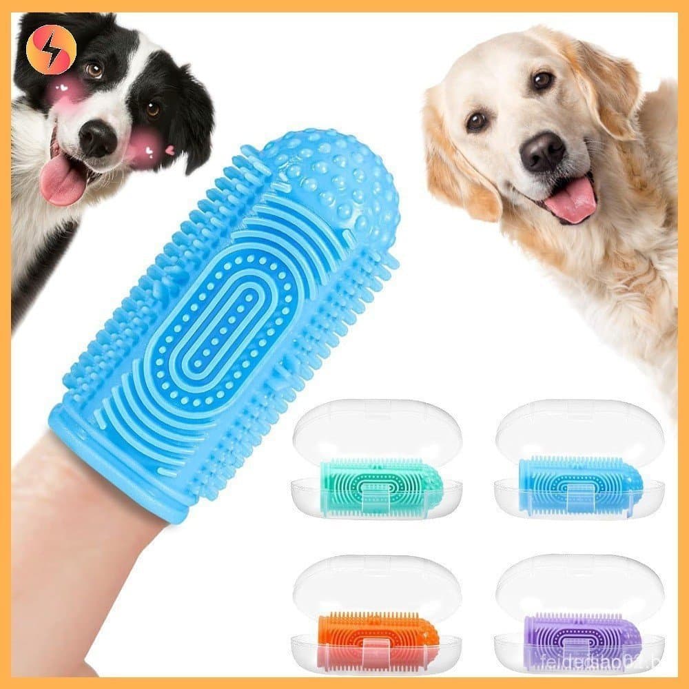 Escova De Dentes Para Cães , Silicone Macio , Cuidados Dentários Animais De Estimação , Limpeza Médios E Grandes