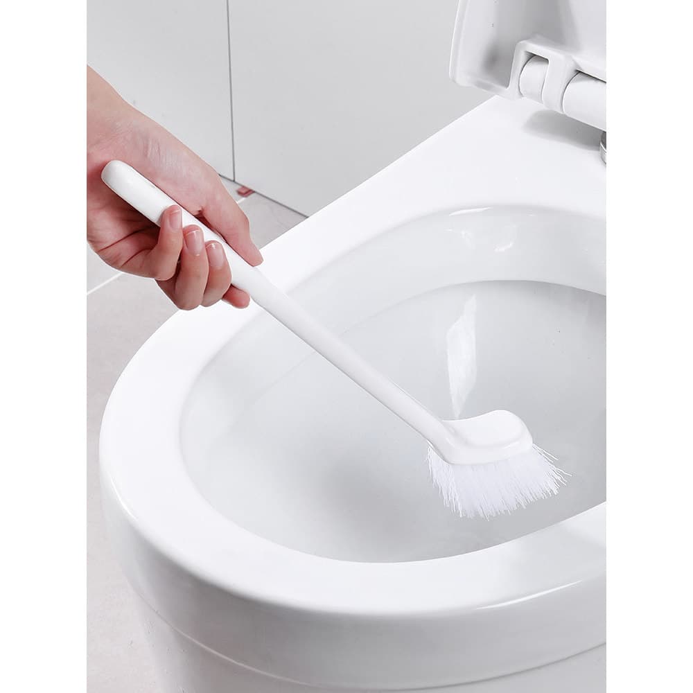 Escova japonesa de vaso sanitário com cabo longo, escova doméstica sem ângulo morto, agachamento, limpeza de vaso sanitá