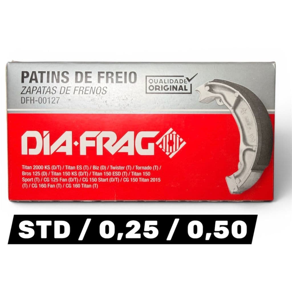 Lona De Freio / Patim De Freio Cg Titan 125 150 160 Diafrag