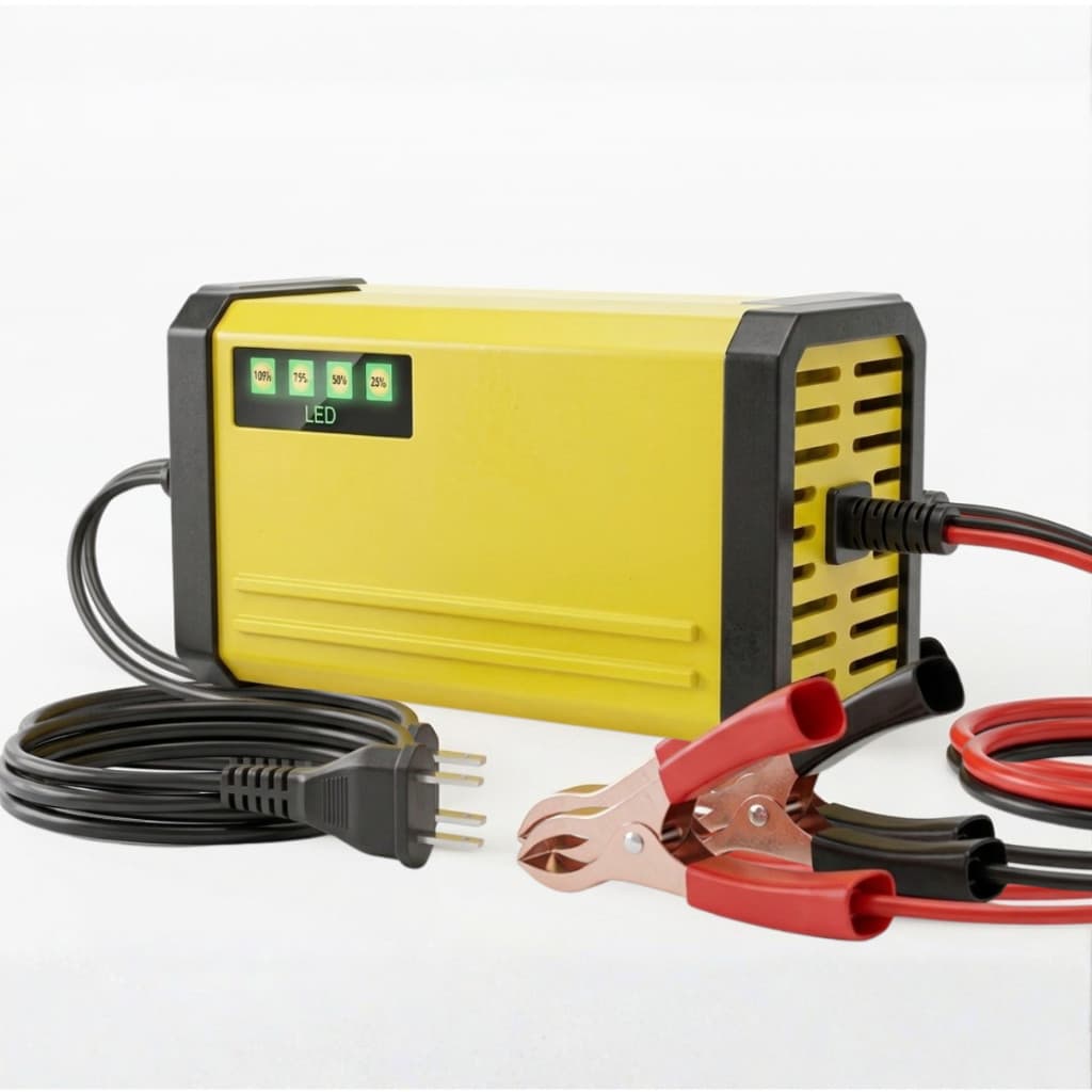 Carregador Veicular 12V 2Ah Automotivo Bateria Chumbo Ácido AGM Gel Portátil Seguro Carro Barco