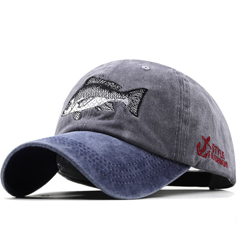 Bonés De Beisebol De Pesca Bordados De Peixe 3D Unissex Feminino Boné De Algodão Ao Ar Livre Ajustável Para Chapéus Masc