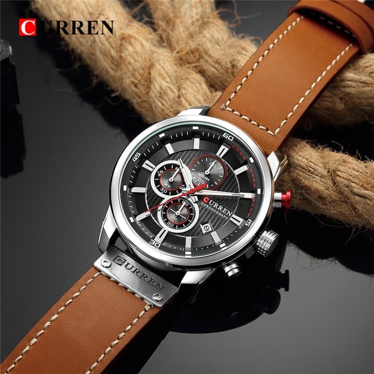 Relógio Esportivo Masculino Original CURREN, Marca de Luxo, Relógio Multifuncional de Quartzo, Moda Casual, Negócios, À