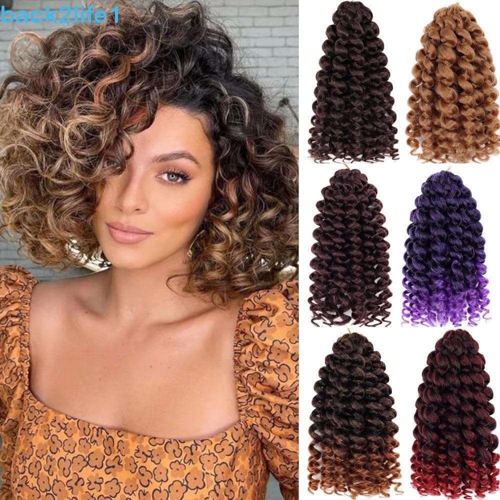 BACK2LIFE1 20 Fios Ombre Trança De Cabelo , Extensão Sintética Jumpy Varinha Onda Tranças De Crochê , Afro