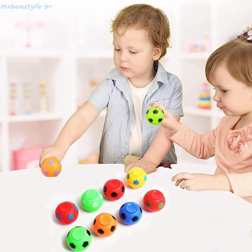 MXBEAUTYFE 10 Pcs Brinquedos De Bola De Futebol , Mini Spinners Engraçados De Fidget 4 Cm Favorece Bolas Saltitantes De