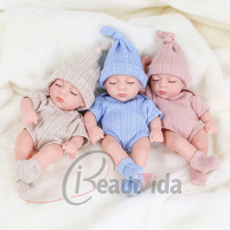 Reborn Mini Bonecas Renascidas 20cm Baby inquedos À Prova D'água Boneca Vinil Bebe Fofa Renascida Meninas Presente