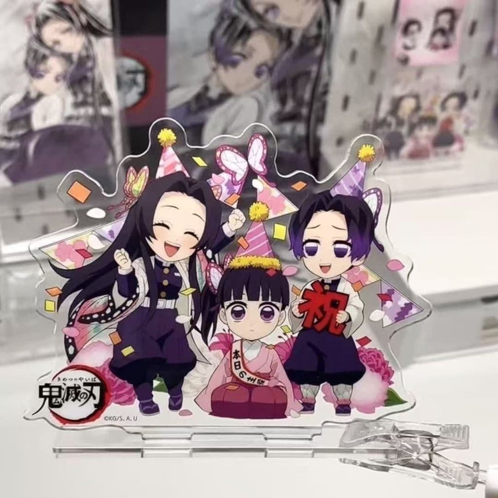 Tsuyuri Kanao Aniversário Acrílico Suporte Kanae Kochou Shinobu Figura Exibição Anime Bens Coleção Mesa Decoração Orname