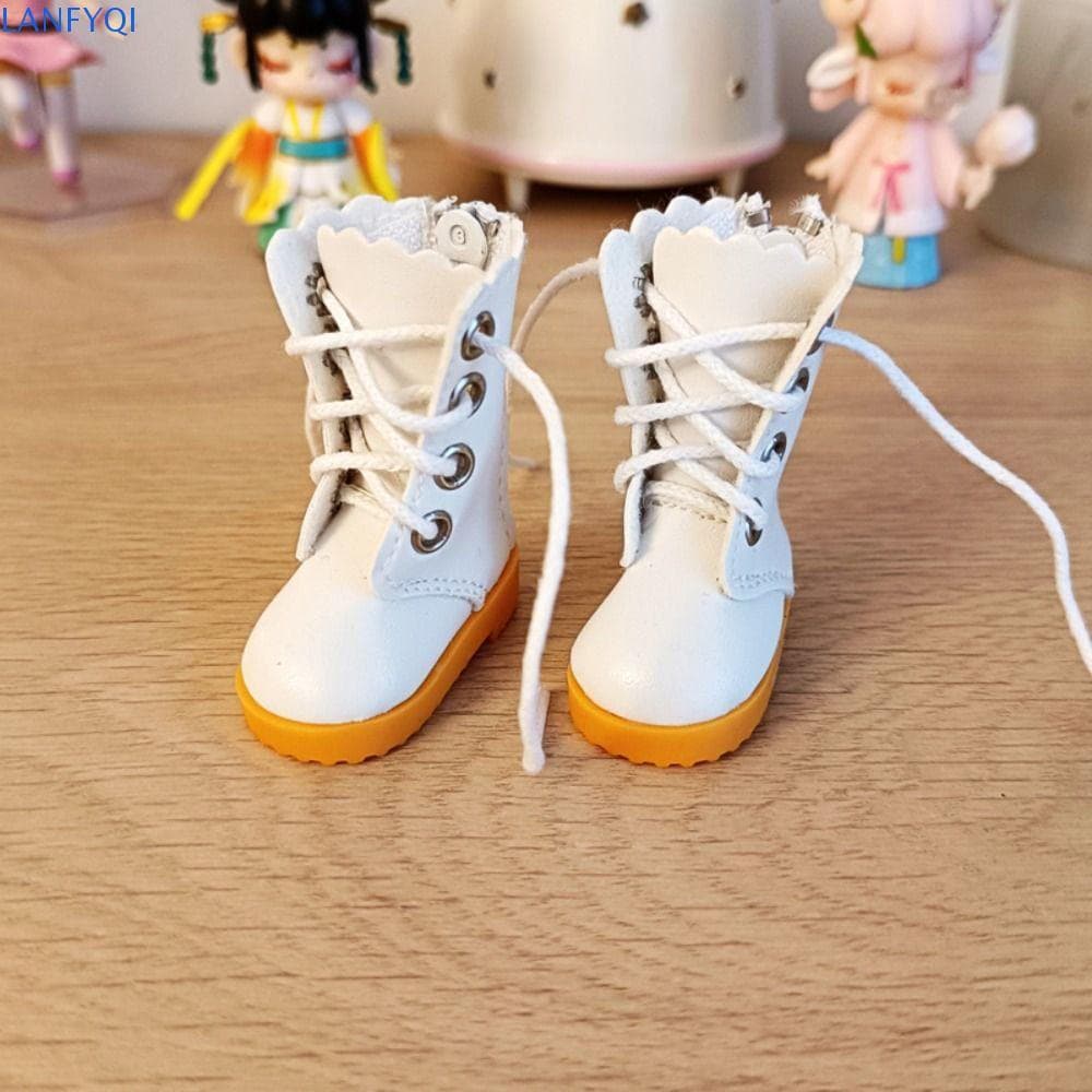 LANFYQI Sapatos De Corrente De Boneca Bjd , Botas Mini Couro De 30cm , Salto Alto 1/6