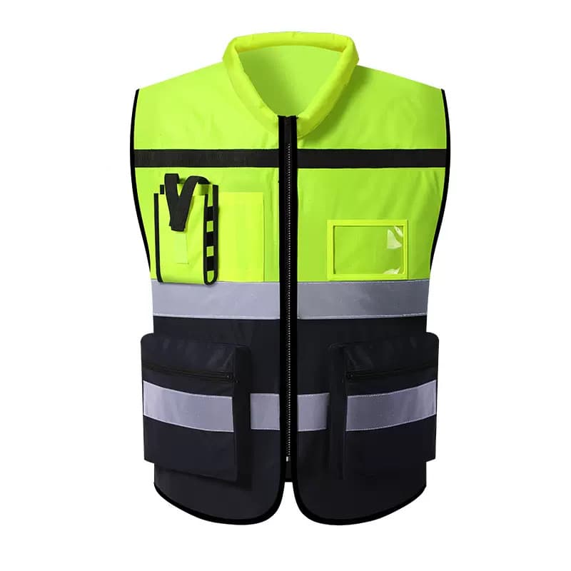 Colete refletivo S2EL, colete de segurança para trânsito, verde para ciclismo, impressão refletiva
