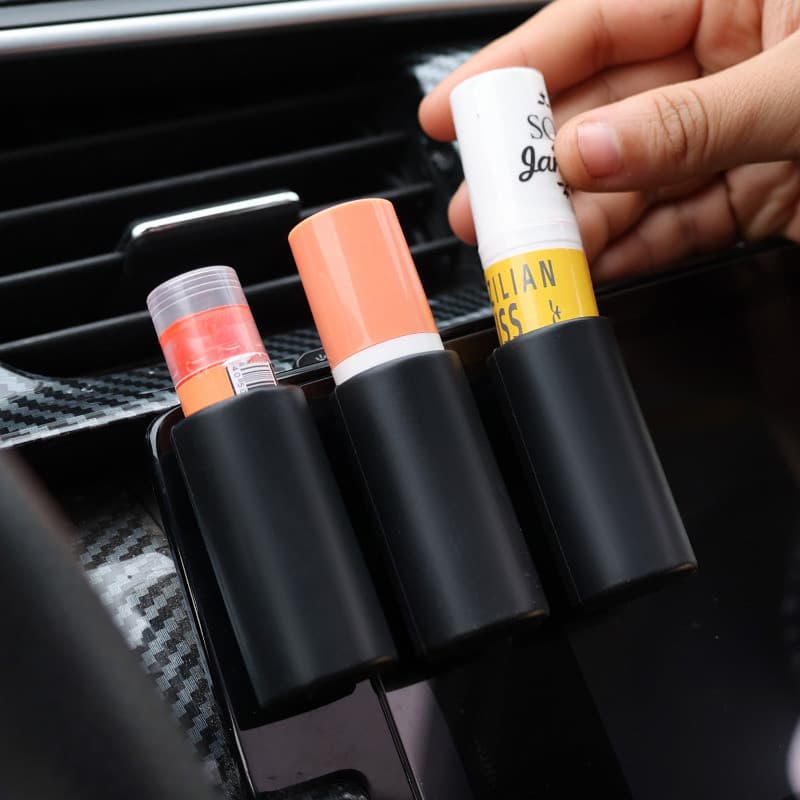Rack De Armazenamento De Batom Para Carro-Organizador De Itens Pequenos-Acessórios Interiores Automotivos-Fixações Cosmé