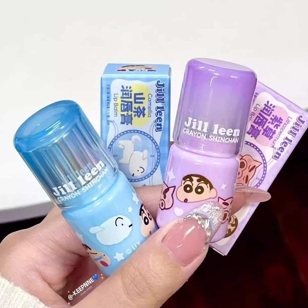 JILLLEEN Batom Crayon Shin-Chan Co-Branded Lip Balm Lip Oil Hidratante Hidratante Fade Lip Lines Máscara labial