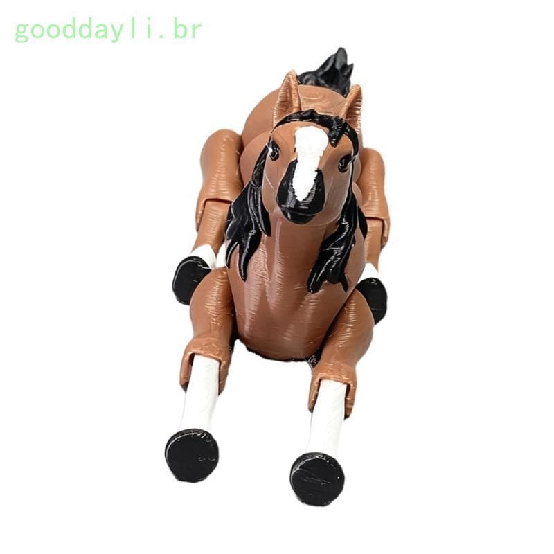 GOO Articulações Flexíveis Articulado Brinquedo Alívio Do Estresse Cavalos Estatuetas Decorações Para Casa