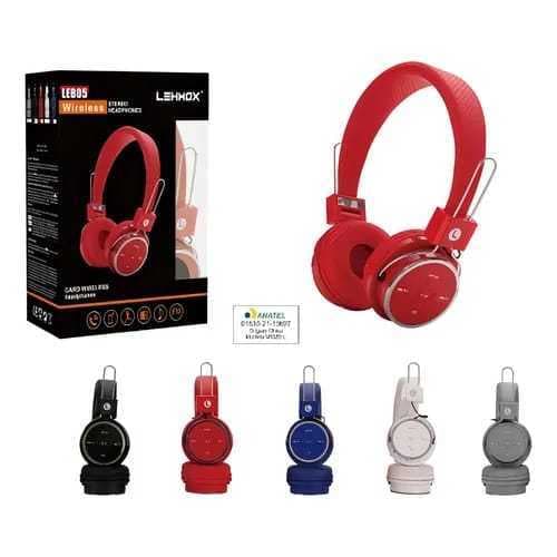 Fone de Ouvido Bluetooth LEHMOX LEBO5 Wireless Stereo Headphones com Rádio FM e Entrada para Cartão